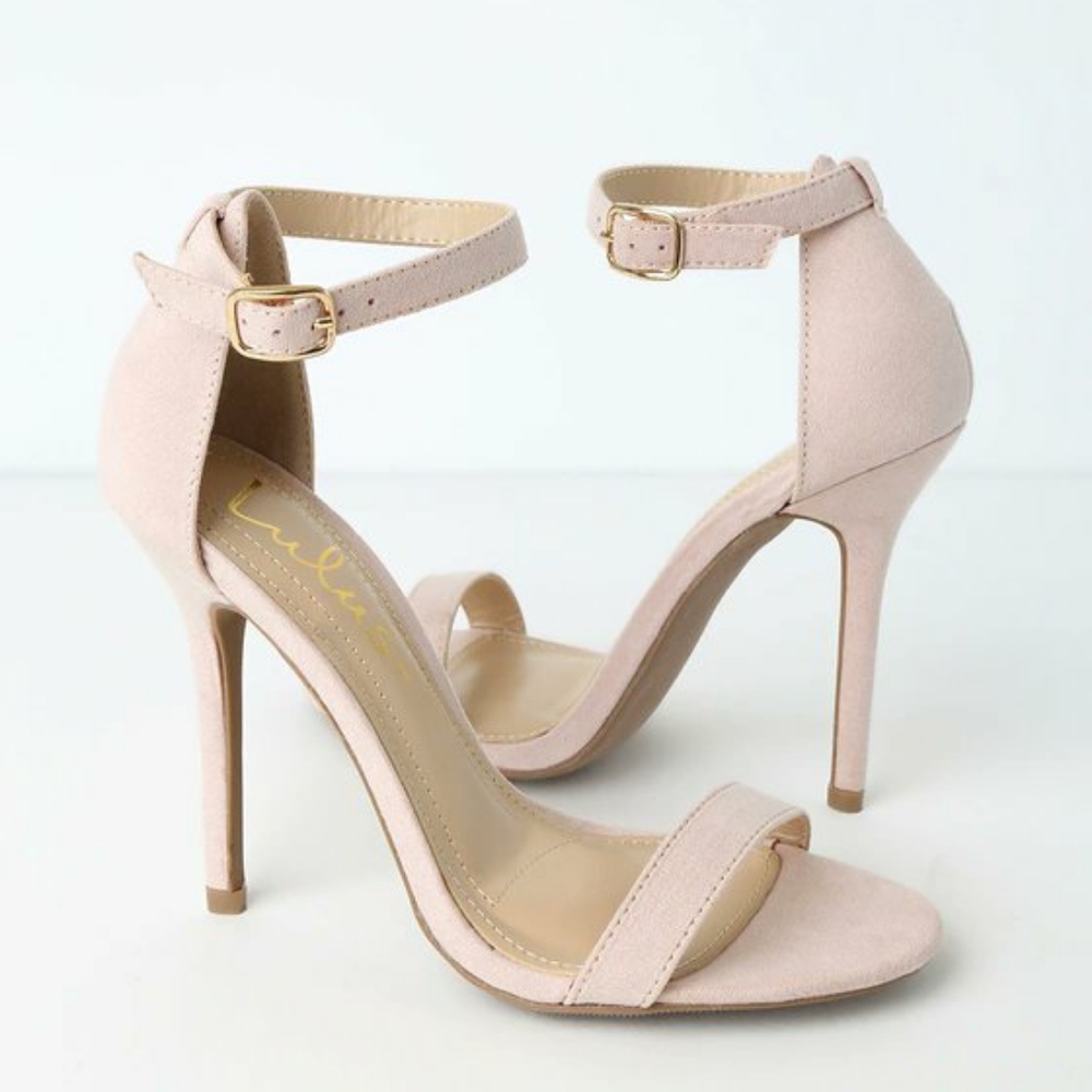 Nude Single Strap Heels